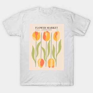 Flower Market Copenhagen Art Design T-Shirt